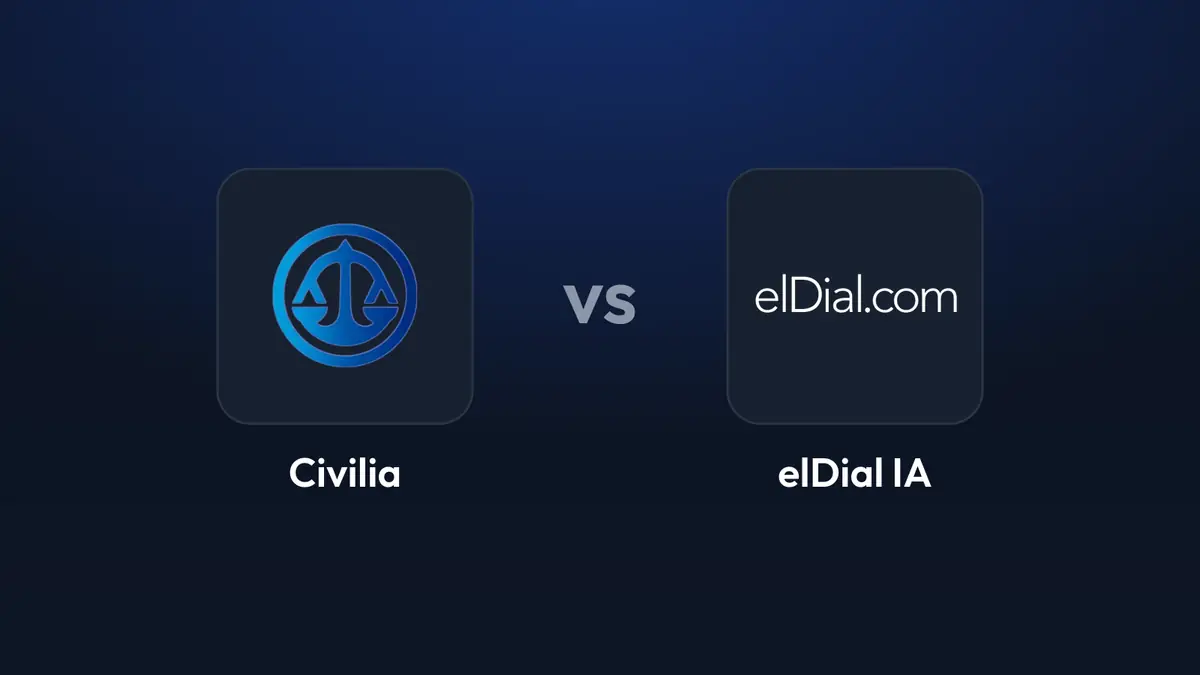 Logo de Civilia frente al logotipo de elDial, separados por la palabra vs
